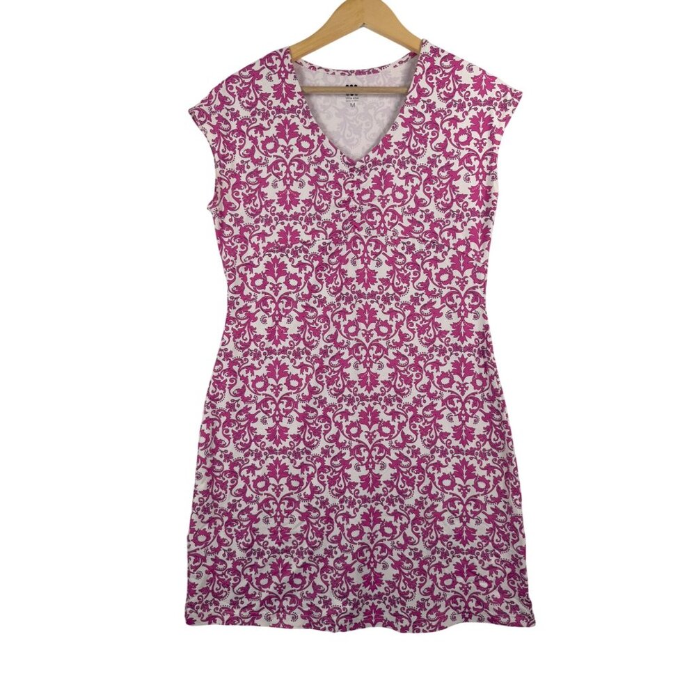 Title Nine Daring Diamalete Dress athleisure hiking paisley Pink sz‎ M